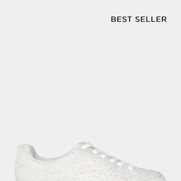 Betsy Johnson SIDNY all-over pearl platform sneakers - Picture 3 of 8